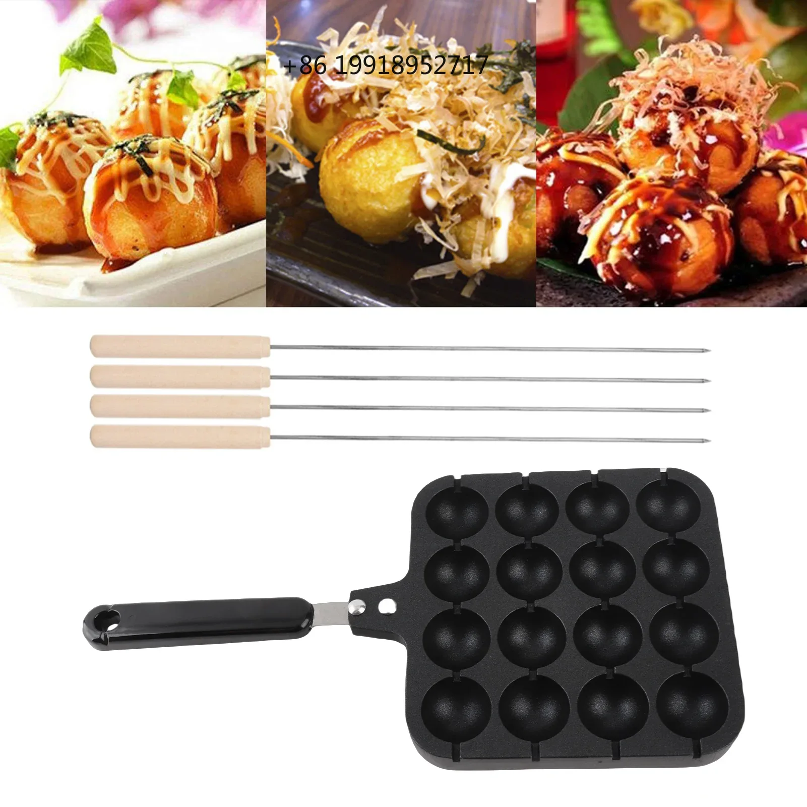 Takoyaki Grill Plate - Sartén para hacer takoyaki con revestimiento