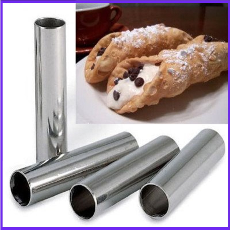 Danish Pancake Pan - Formas de Cannoli de aluminio, tubo