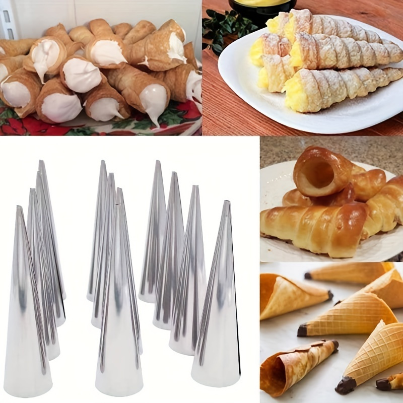 6 uds., moldes de cuerno de cr - Danish Pancake Pan reseña y precio